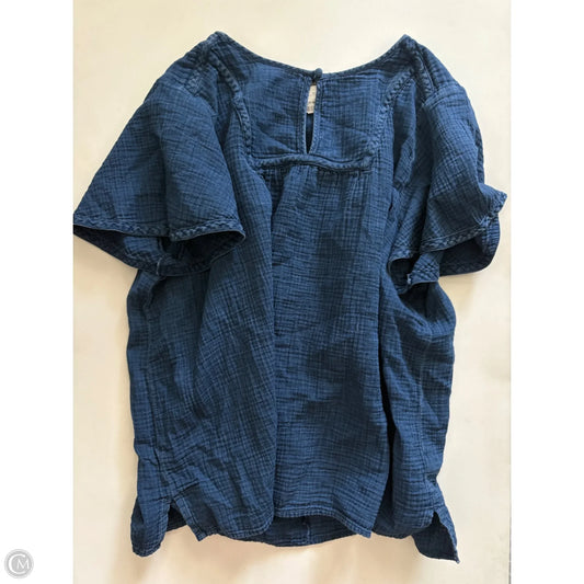 Top Short Sleeve By Lane Bryant In Blue, Size: 1x