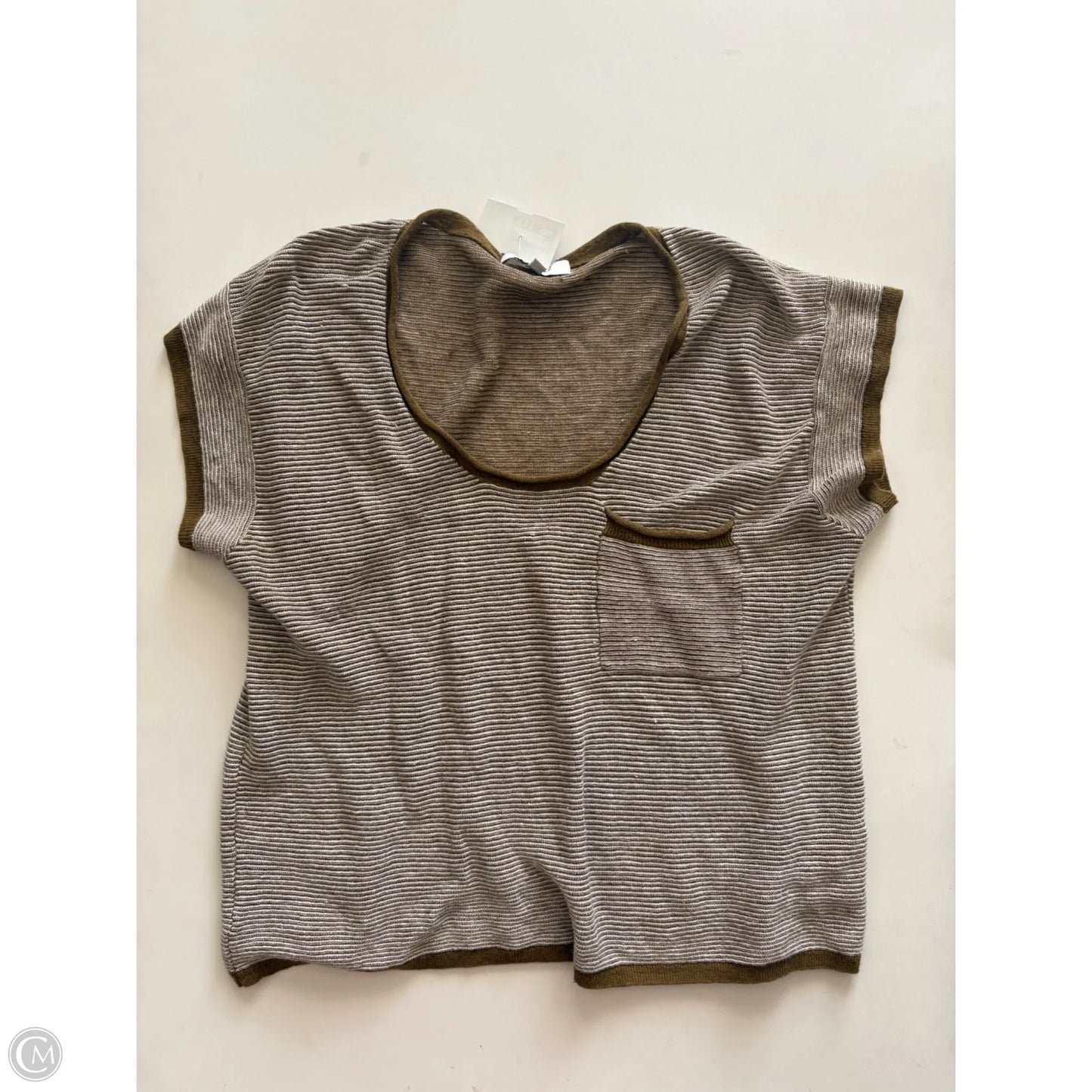 Top Short Sleeve By Madewell In Green, Size: M