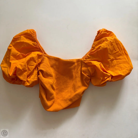 Top Short Sleeve By Zara In Orange, Size: S