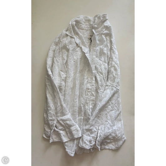 Top Long Sleeve By American Eagle In White, Size: Xl