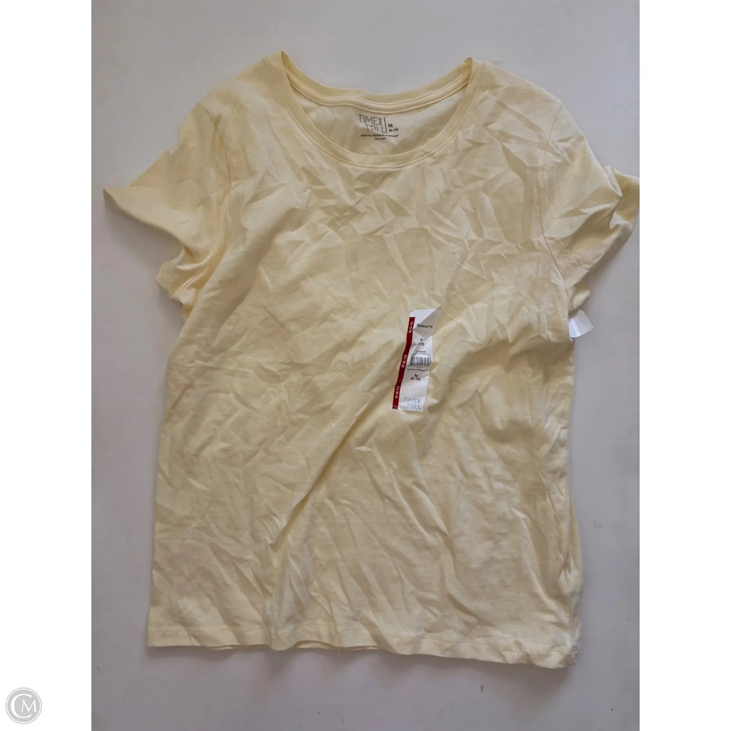 Top Short Sleeve By Time And Tru In Yellow, Size: M