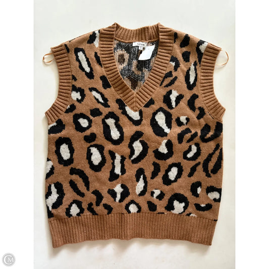 Vest Sweater By Kensie In Animal Print, Size: M
