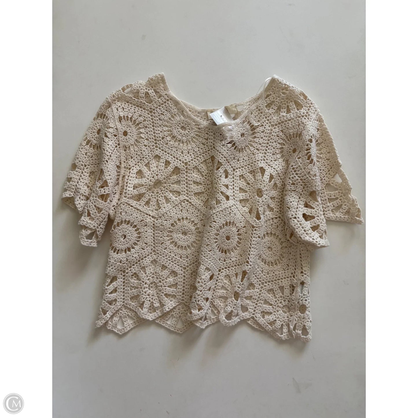Top Short Sleeve By Rebellion In Cream, Size: S