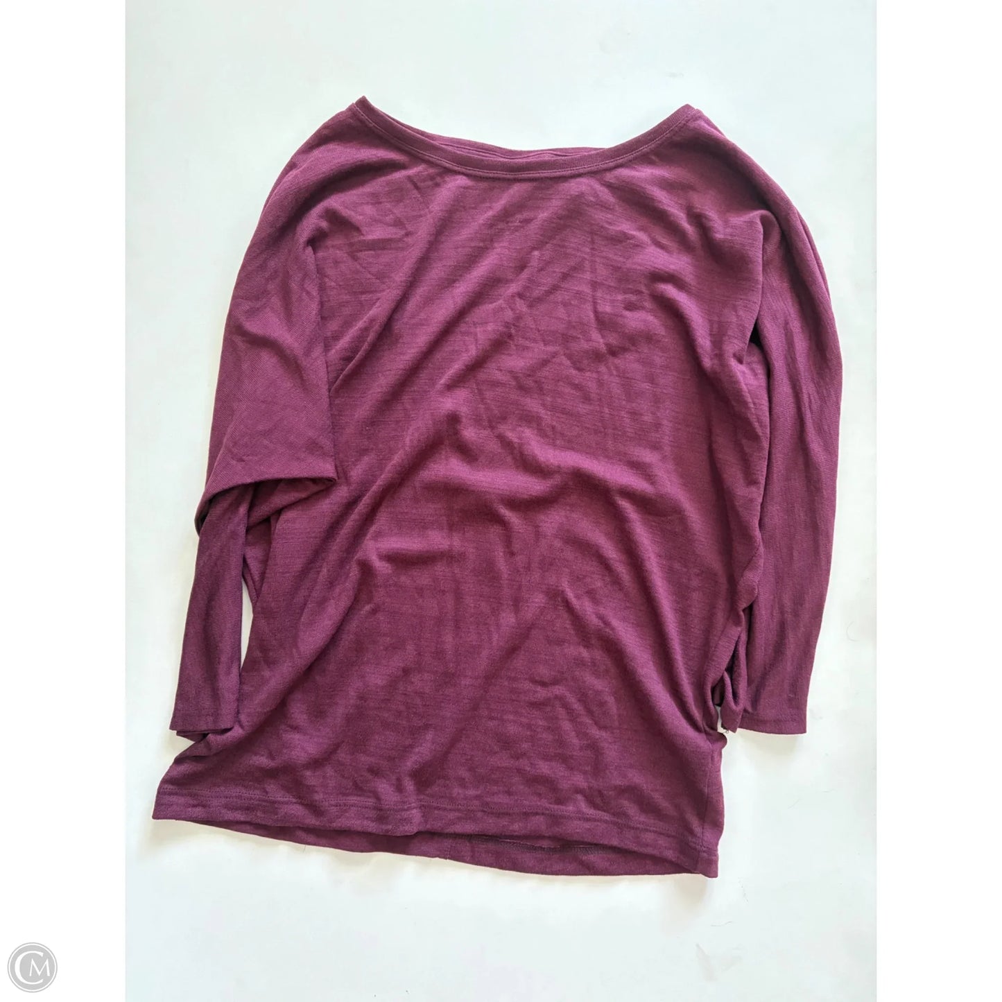 Top 3/4 Sleeve Basic By Rachel Zoe In Maroon, Size: M