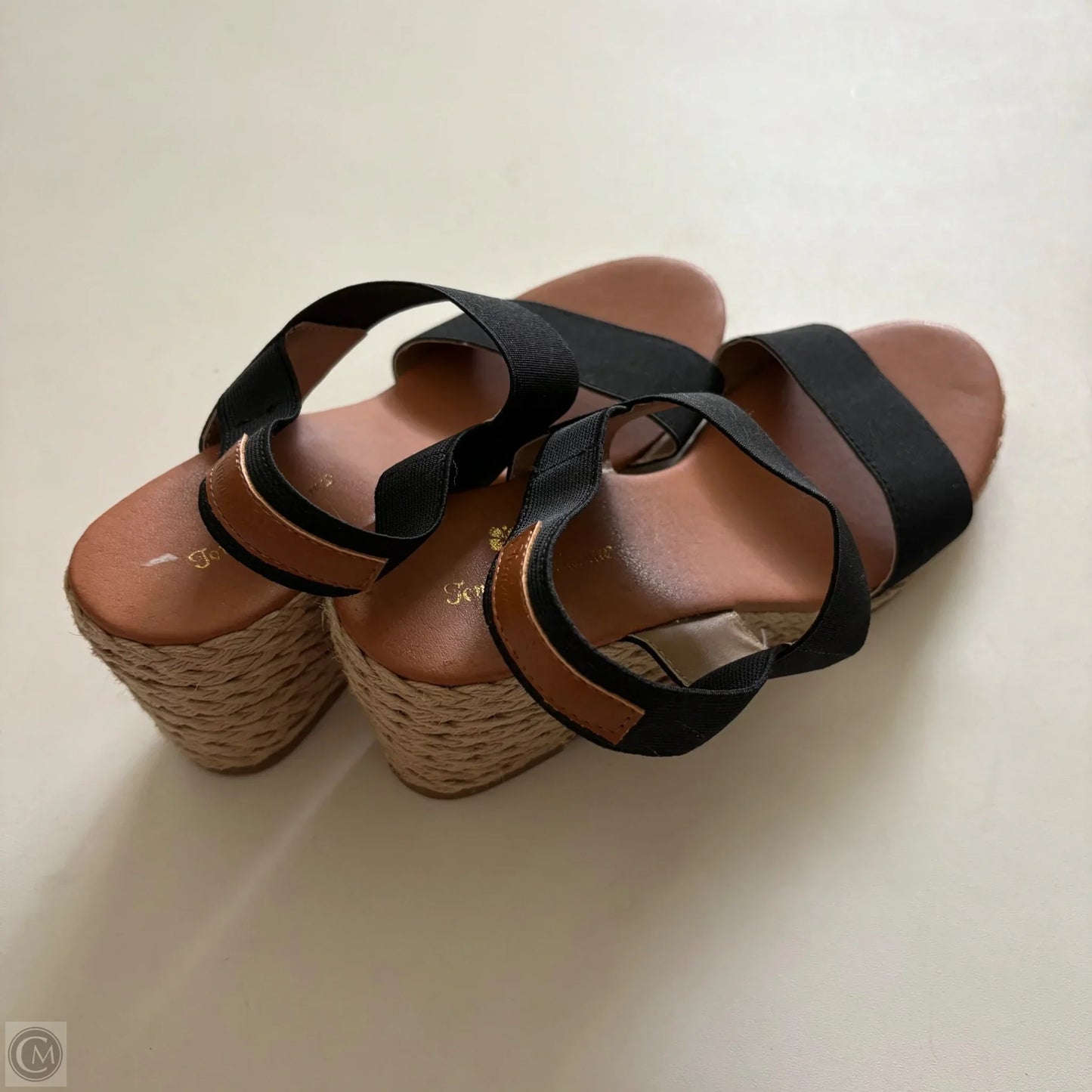 Sandals Heels Wedge By Tommy Bahama In Black, Size: 10