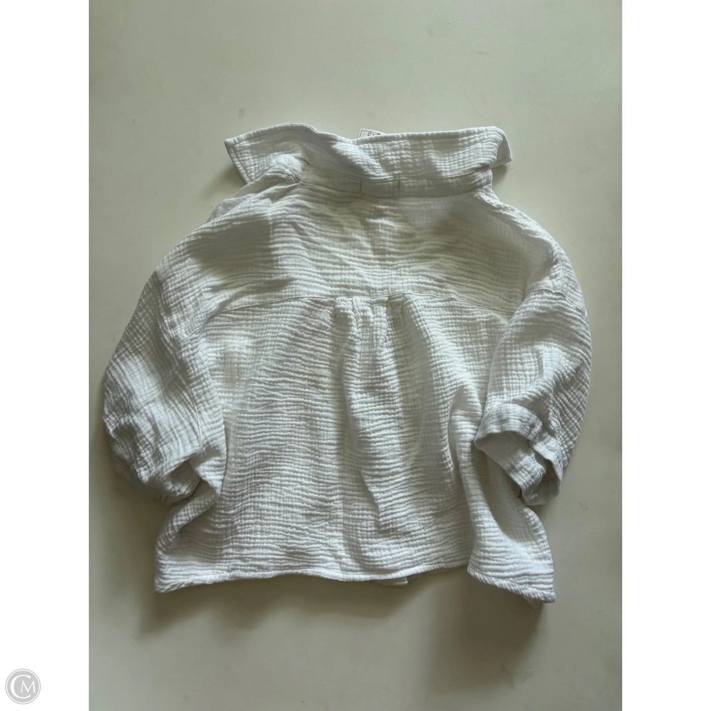 Top Short Sleeve By Love Notes In White, Size: L