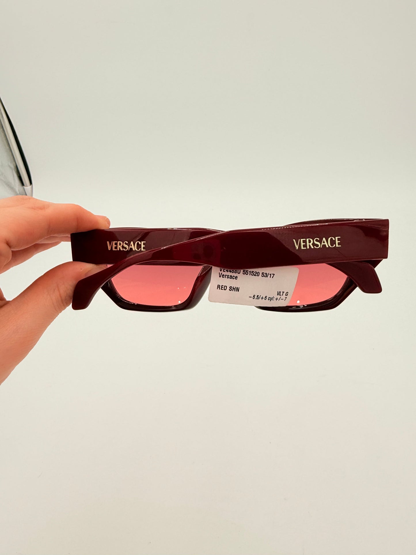 Sunglasses Luxury Designer By Versace In Red