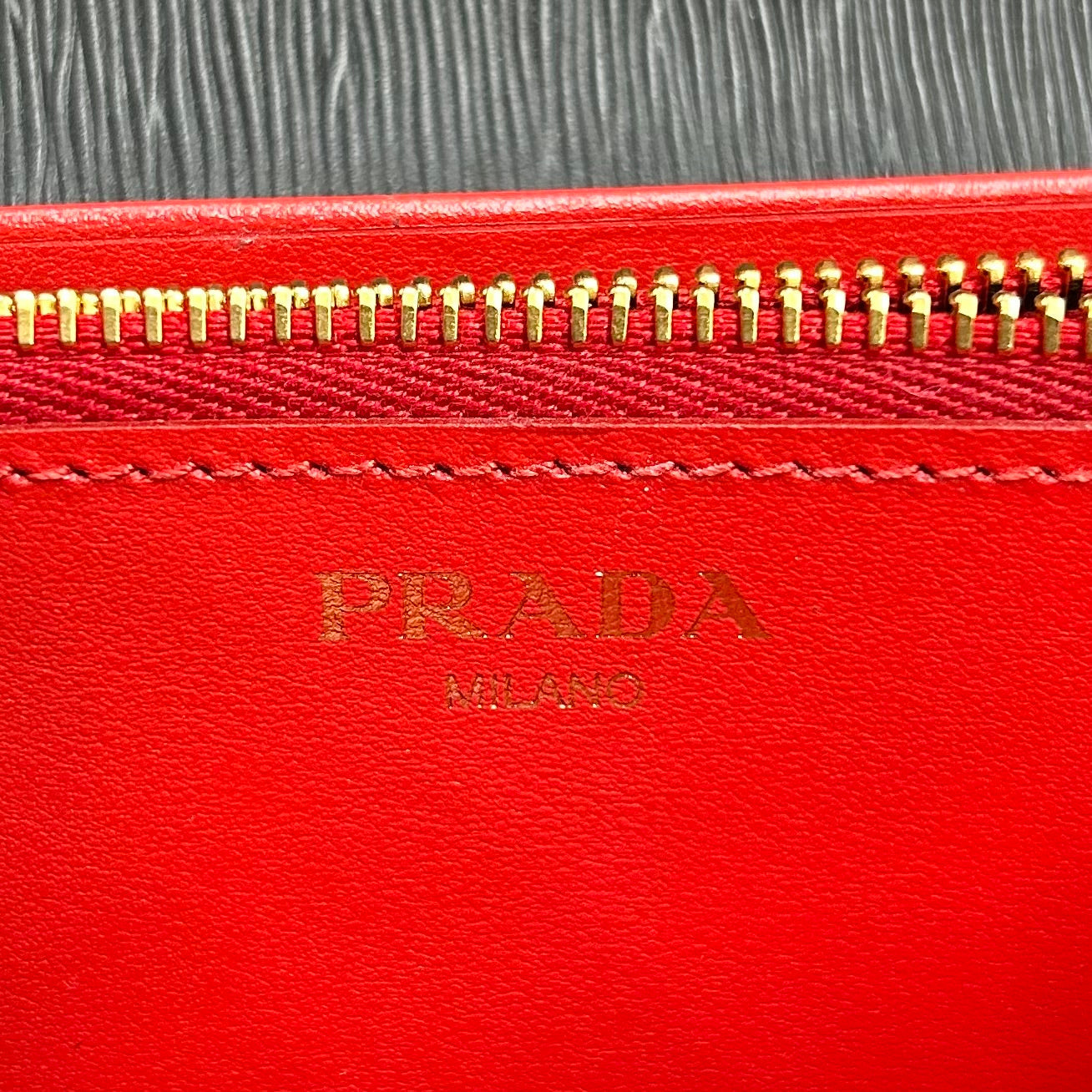 Wallet Luxury Designer By Prada, Size: Large