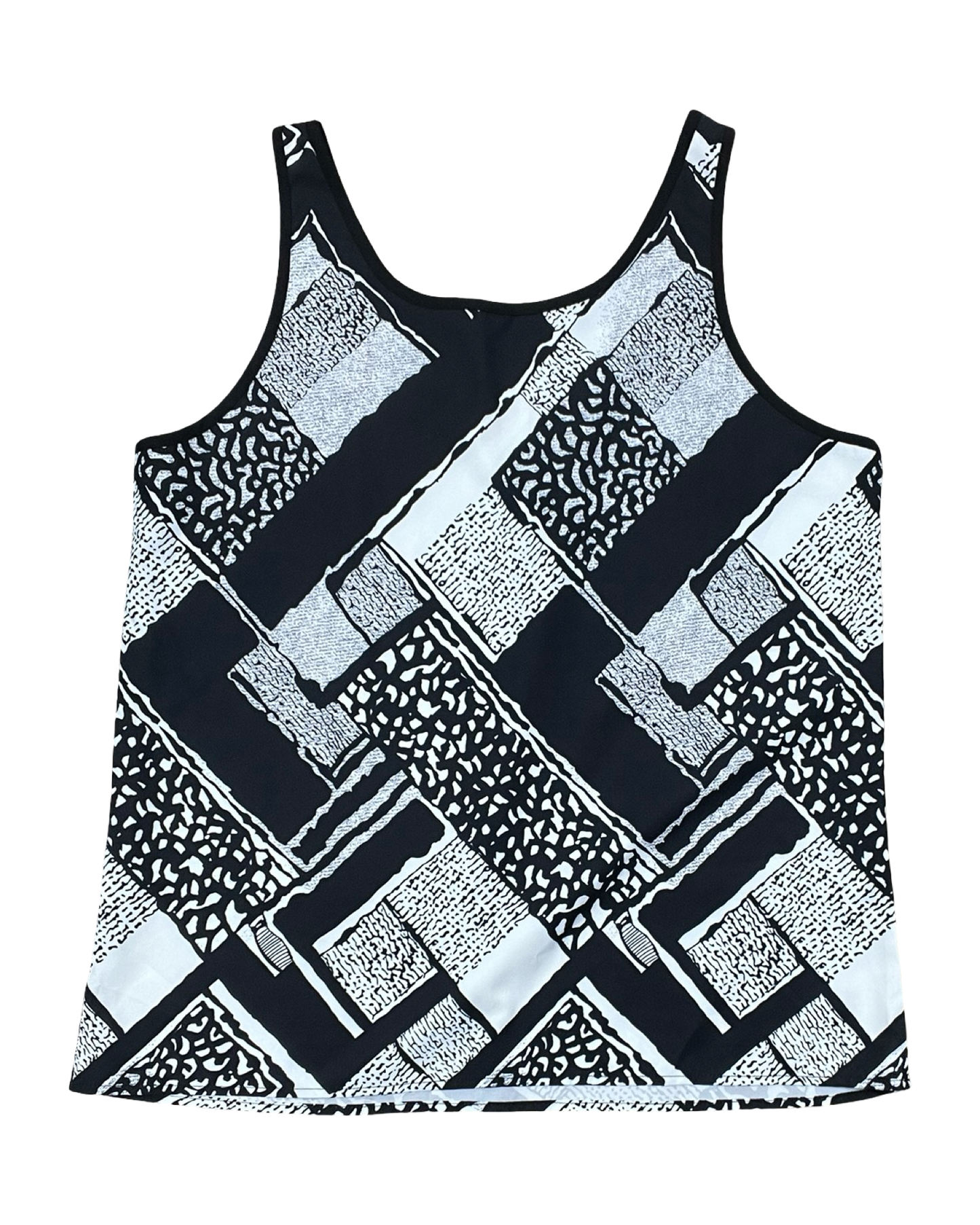 Top Sleeveless By Clothes Mentor In Black & White, Size:Xl