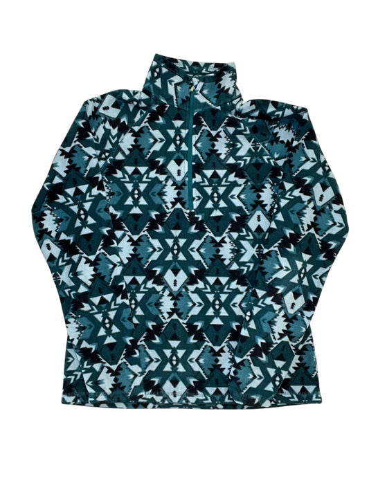 Athletic Top Ls Collar By Eddie Bauer In Teal, Size:S