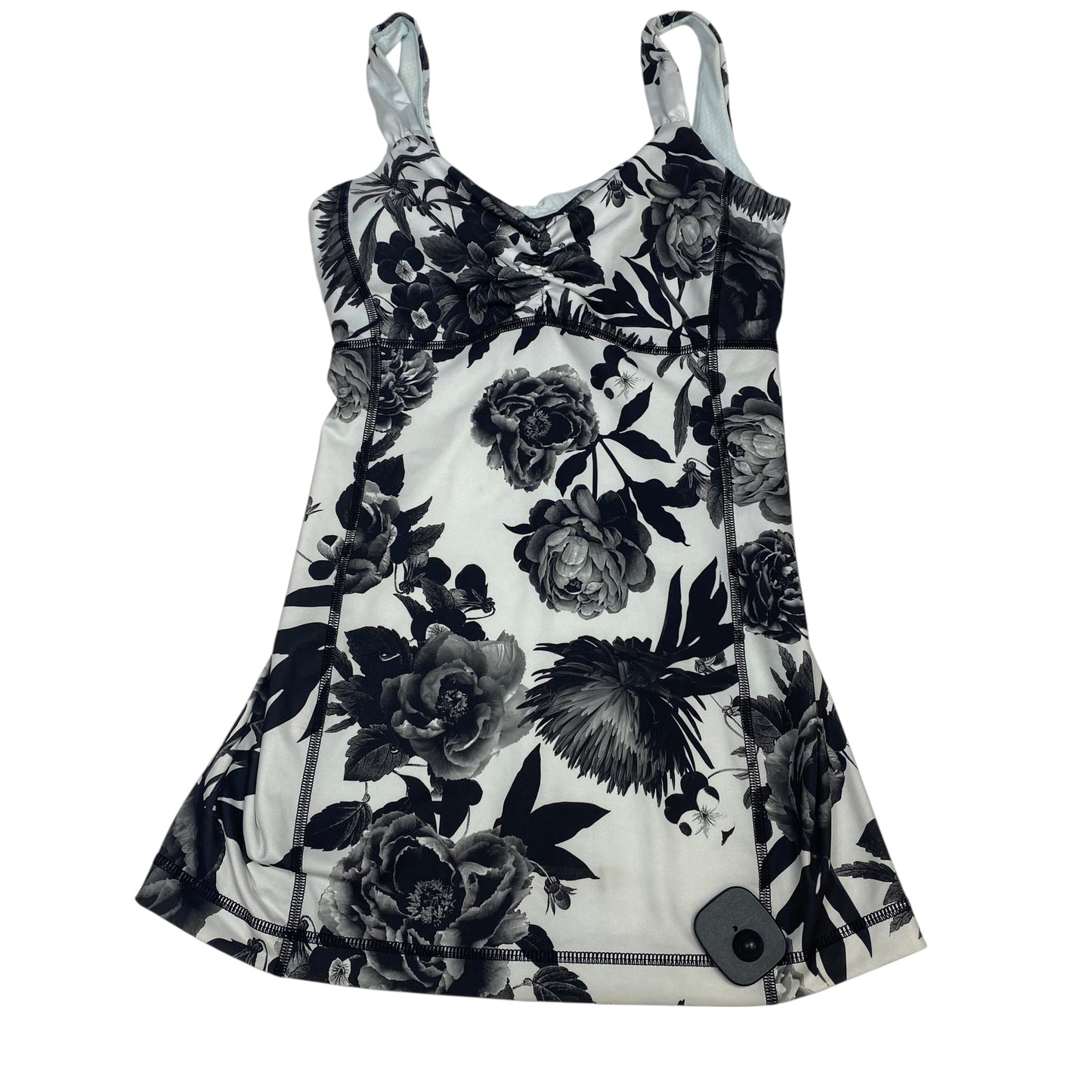 Athletic Tank Top By Lululemon In Black & White, Size:S