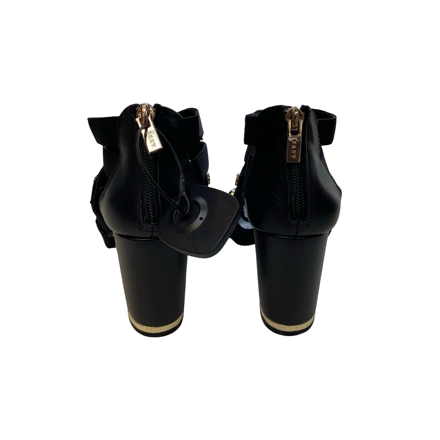 Sandals Heels Block By Dkny In Black, Size:7