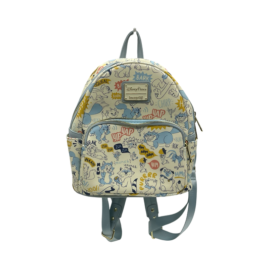 Backpack By Loungefly In Blue & Cream, Size:Medium