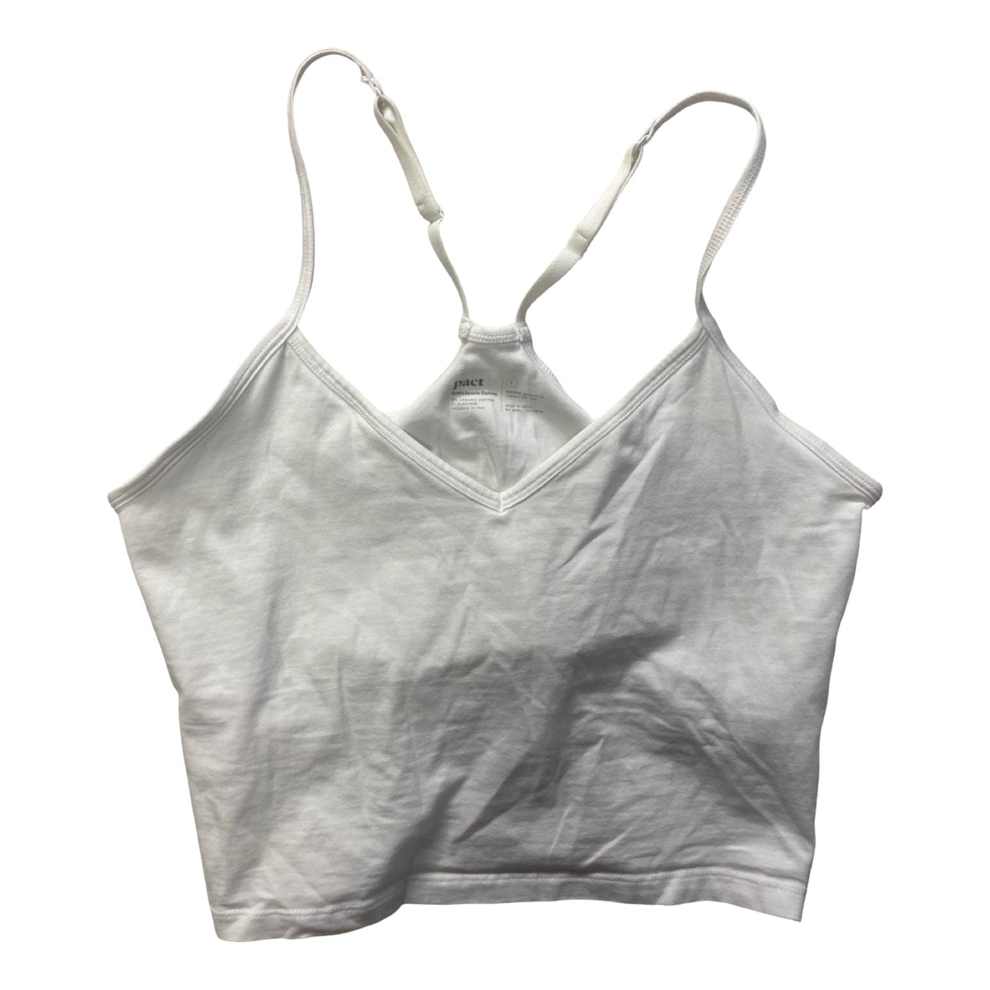 Top Sleeveless By Pact In White, Size:L