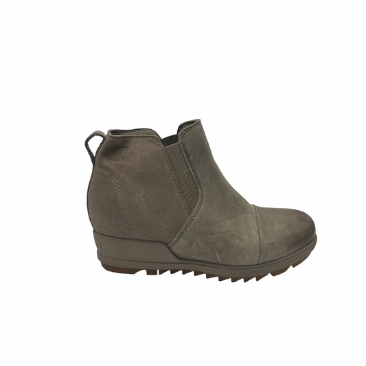 Boots Ankle Heels By Sorel In Taupe, Size:7