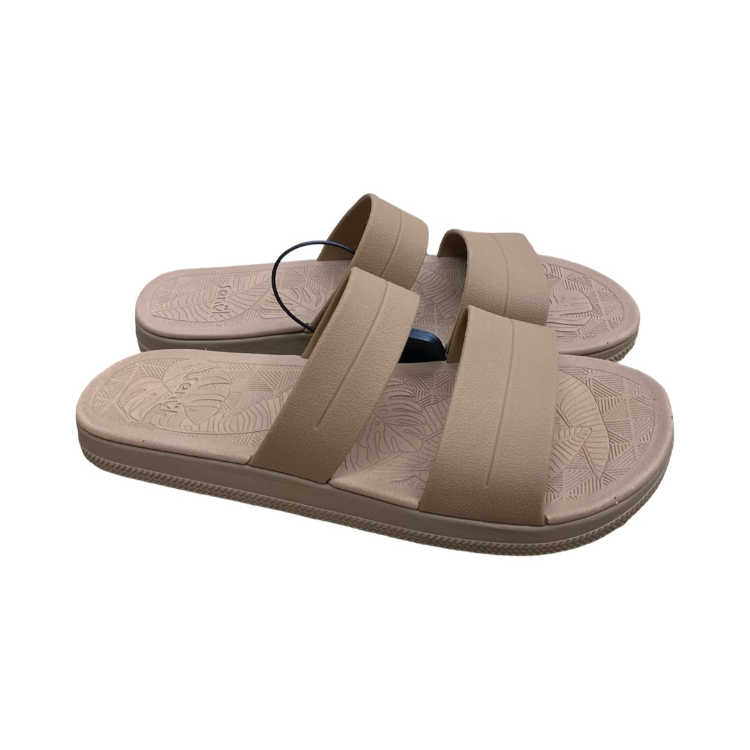 Sandals Flats By Sanuk In Beige, Size:8