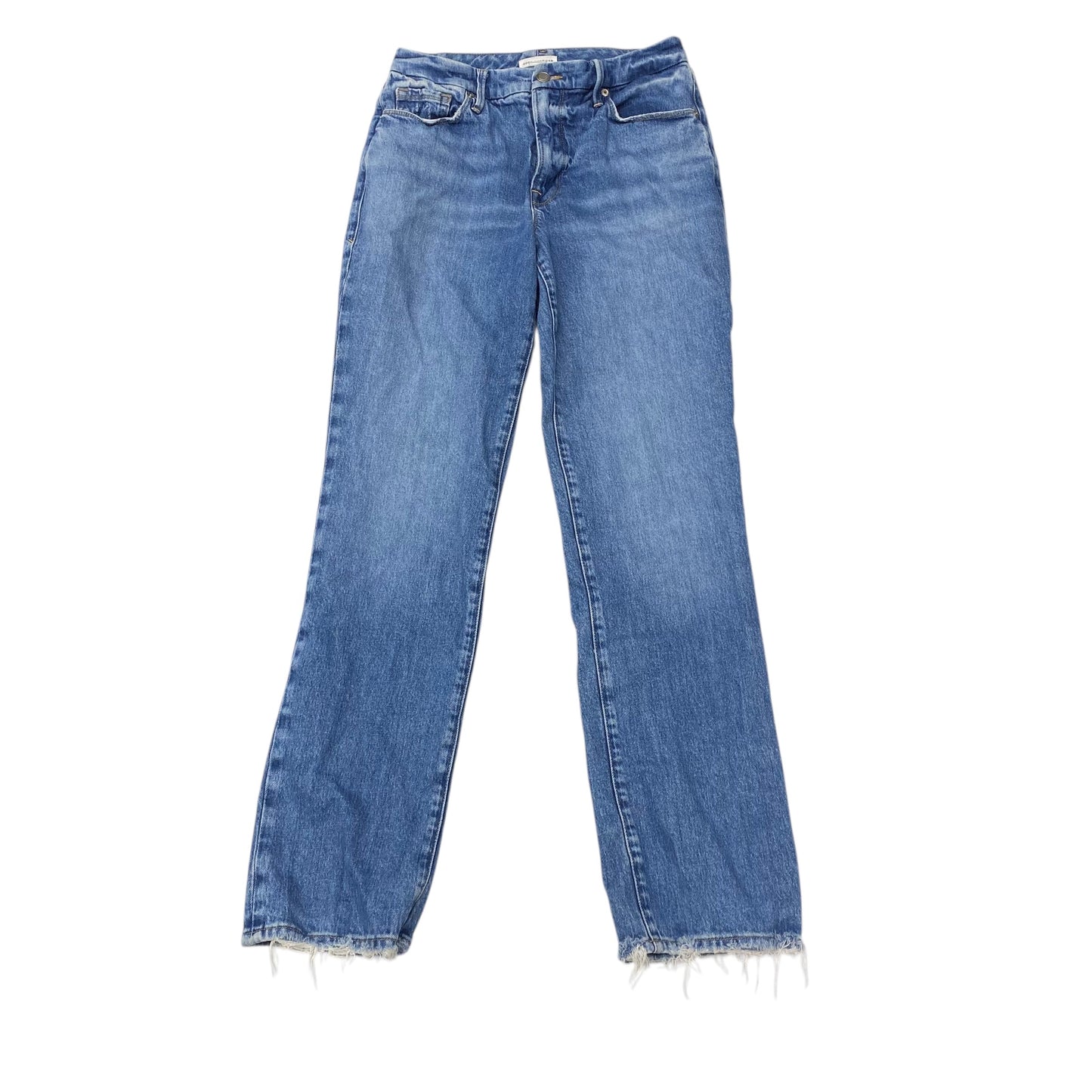 Jeans Straight By Good American In Blue Denim, Size:4