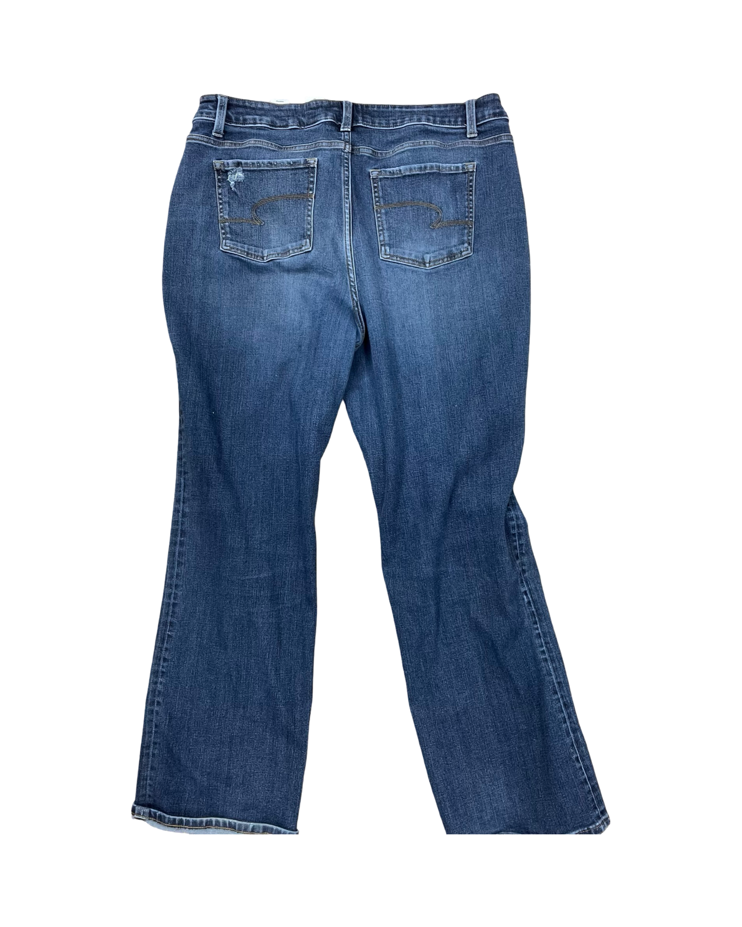 Jeans Boot Cut By Time And Tru In Blue Denim, Size:18