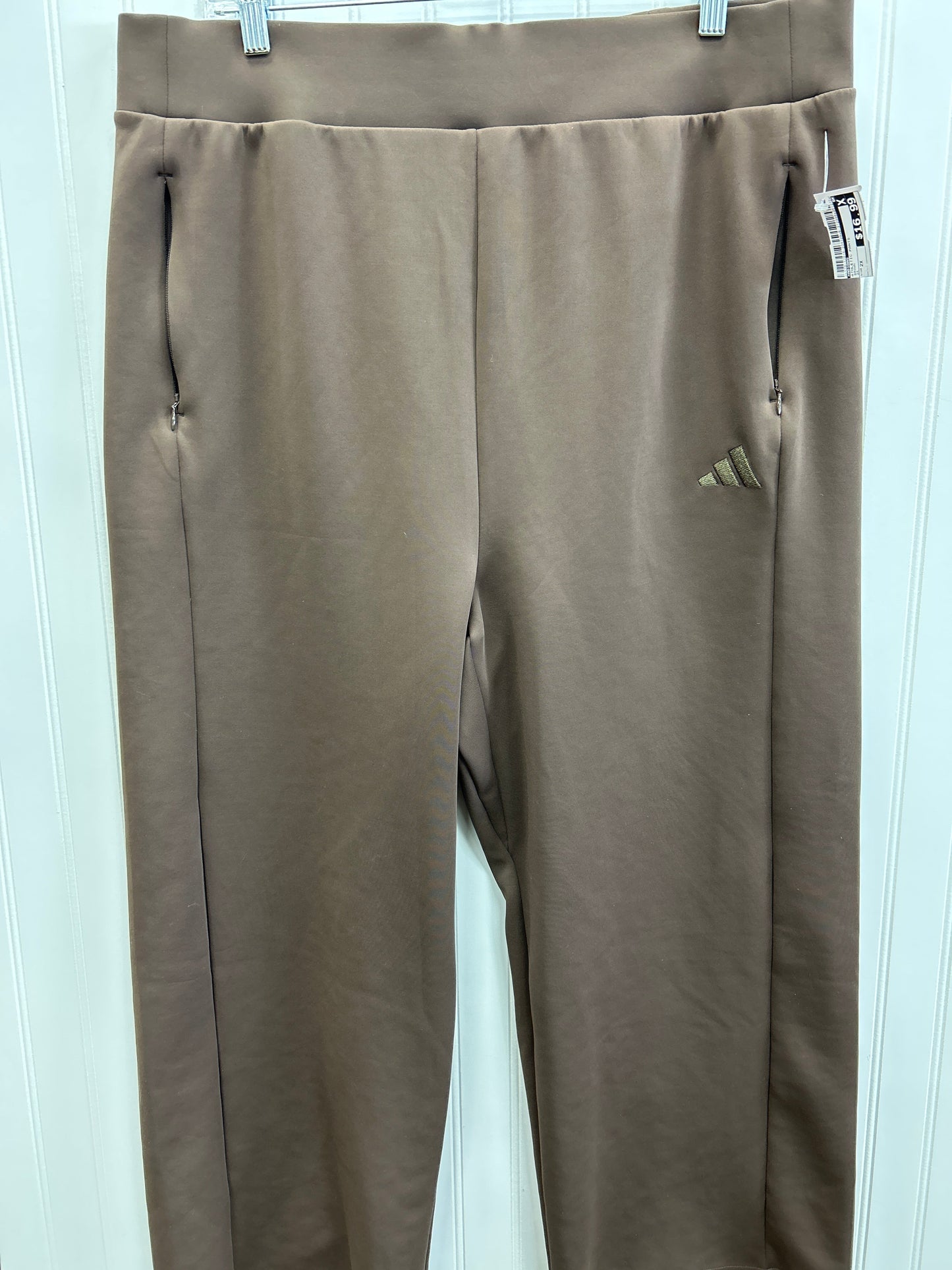 Athletic Pants By Adidas In Brown, Size:2X