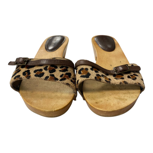 Sandals Flats By Gianni Bini In Animal Print, Size:8