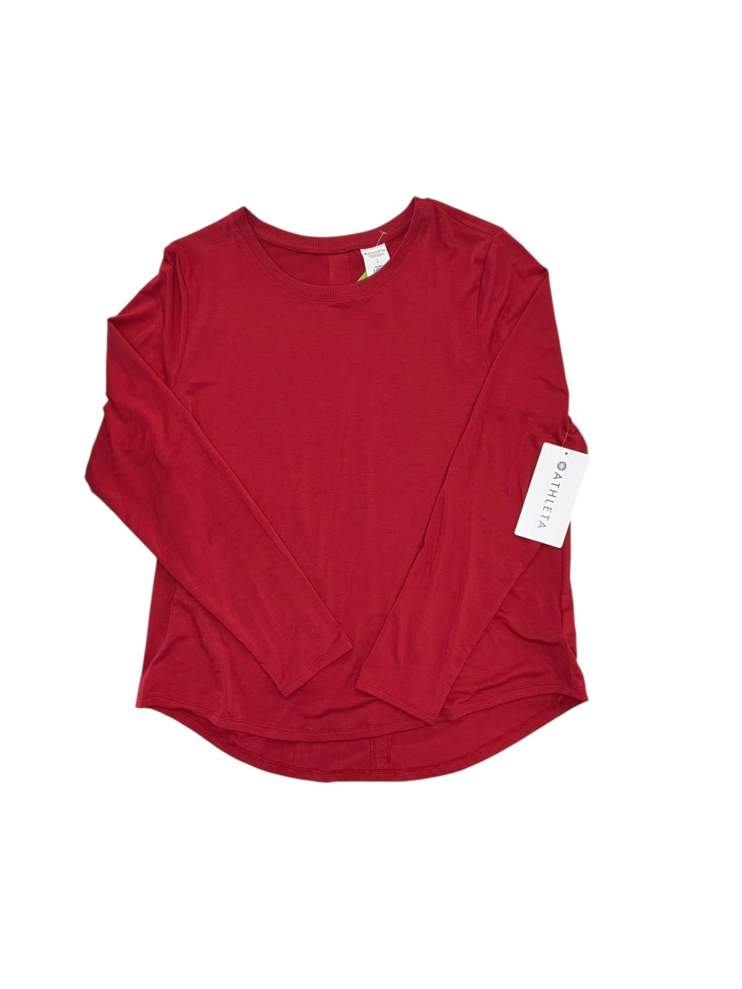 Athletic Top Ls Crewneck By Athleta In Red, Size:L