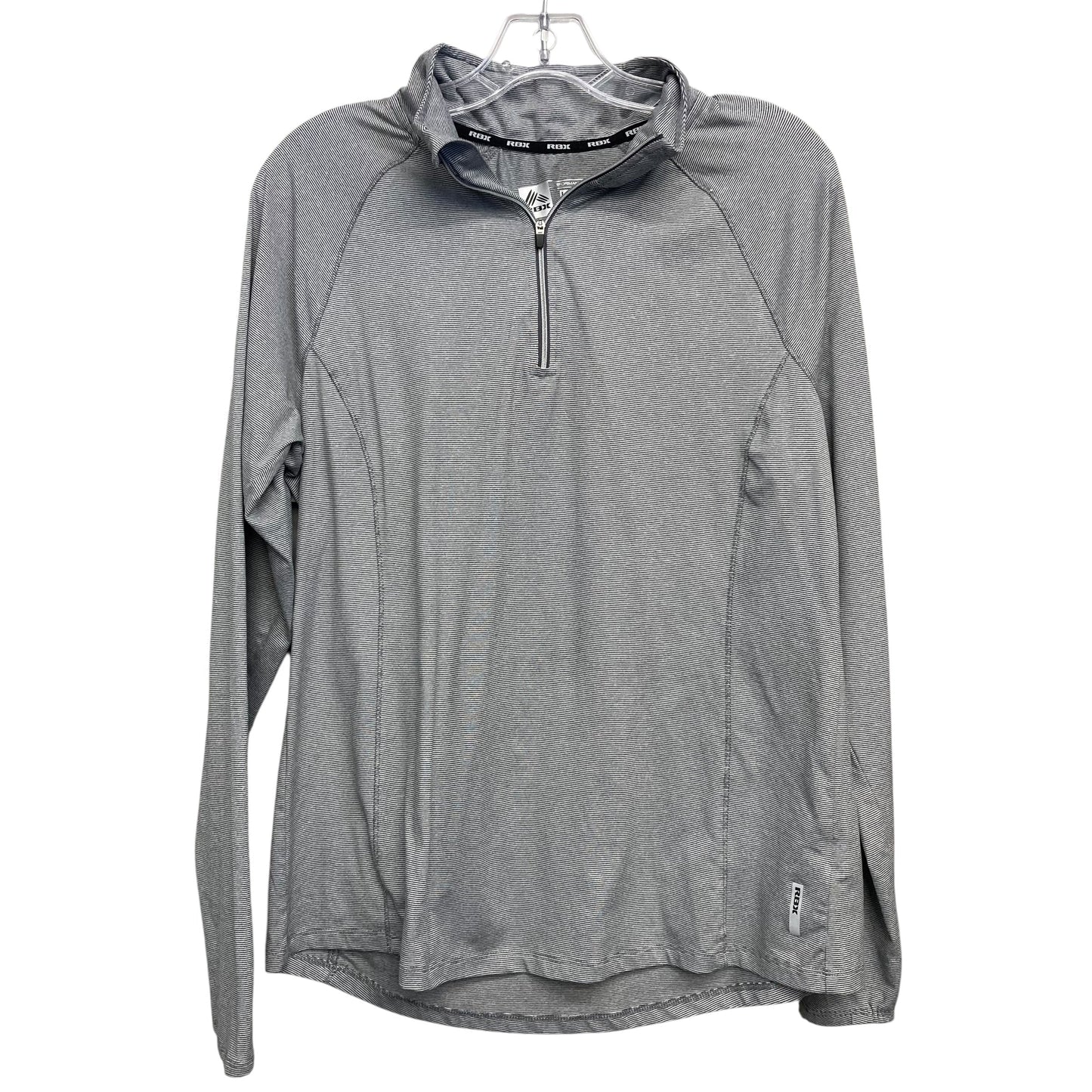 Athletic Top Ls Collar By Rbx In Grey, Size:L