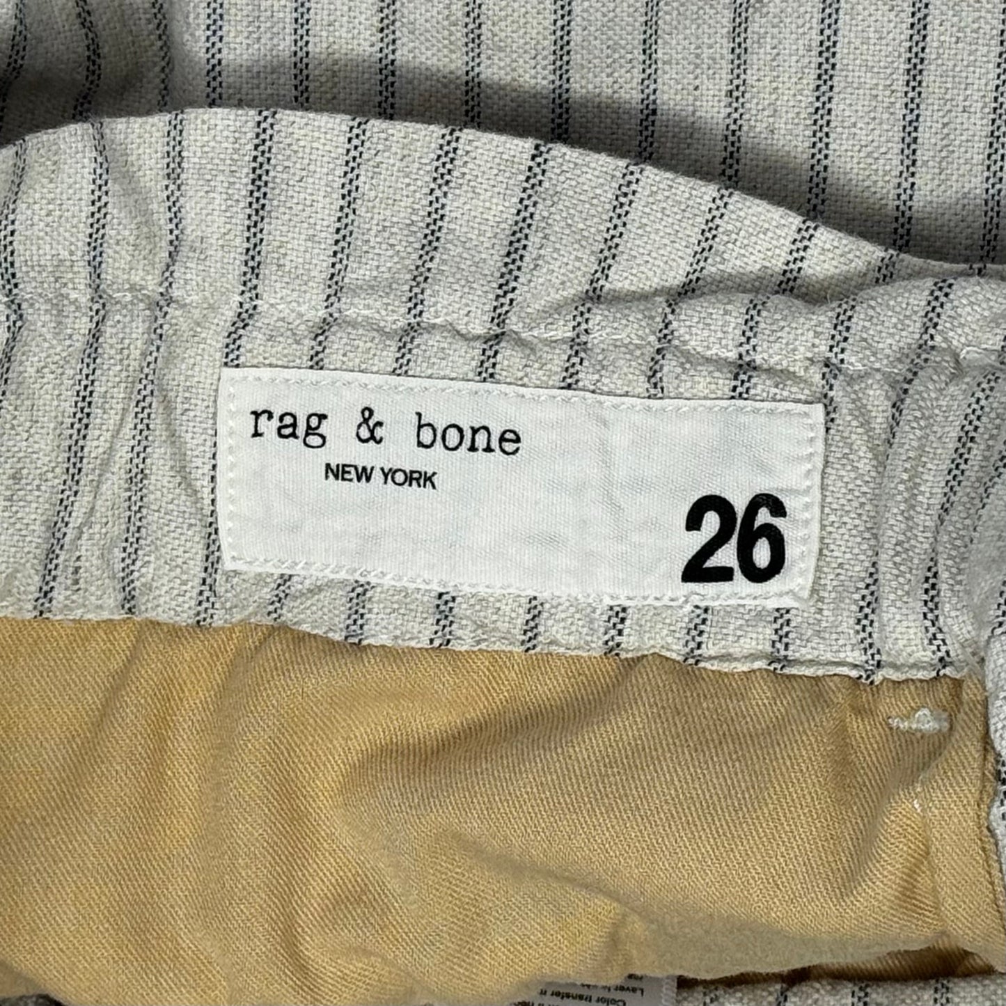 Paperbag Tie Shorts By Rag And Bone In Striped Pattern, Size: 2/26