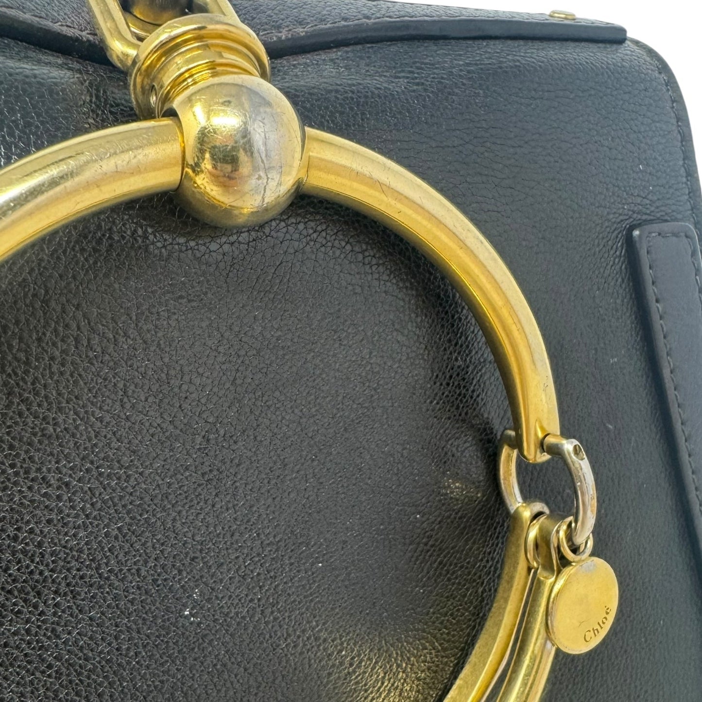 Nile Leather & Suede Bracelet Crossbody Handbag Luxury Designer By Chloe, Size: Small