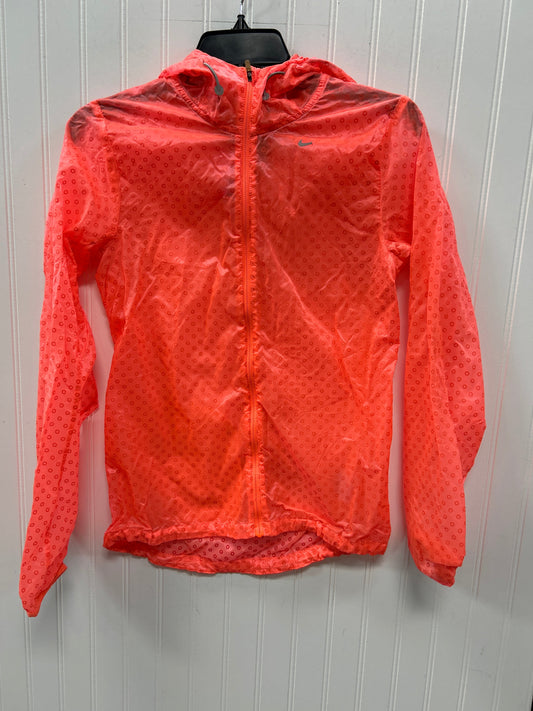 Athletic Jacket By Nike Apparel In Orange, Size:Xs