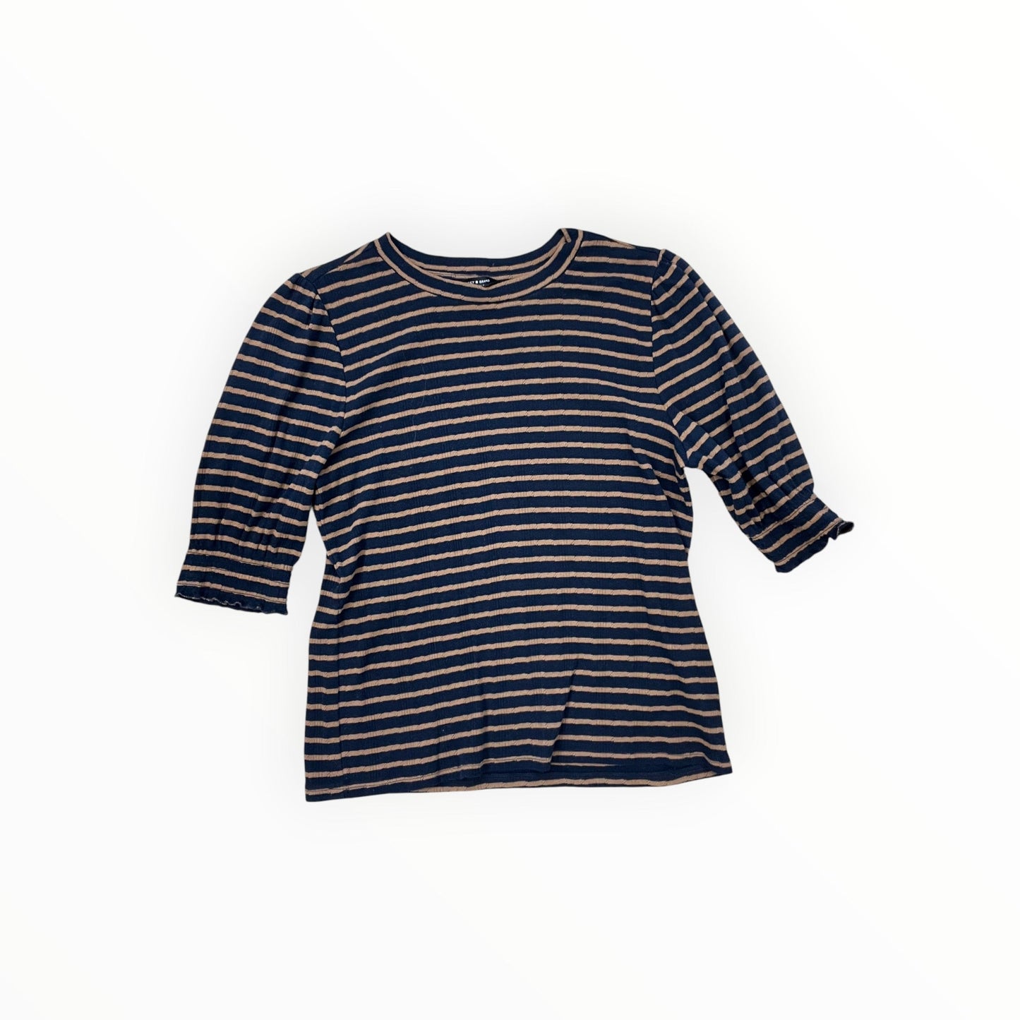 Top Ss By Lucky Brand In Blue & Tan, Size:L