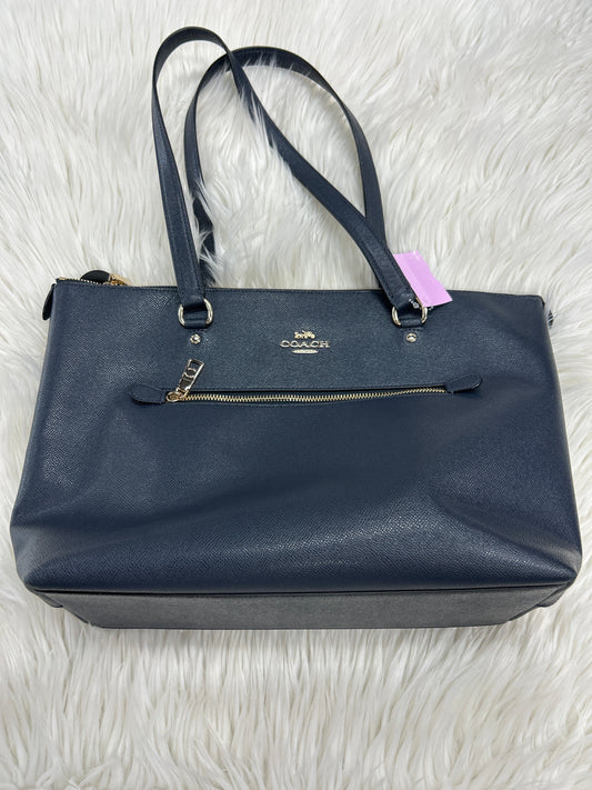 Handbag Designer By Coach In Navy, Size:Large AS IS