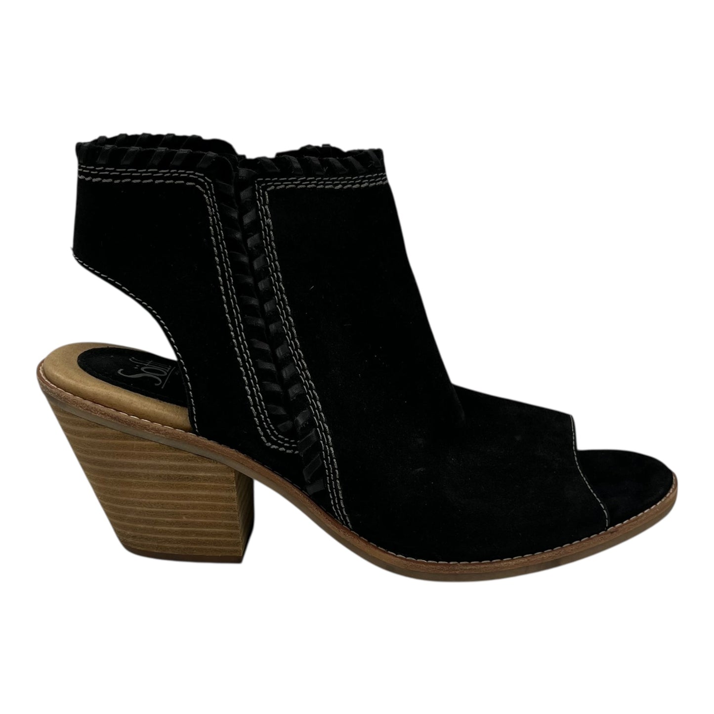 Sandals Heels Block By Sofft In Black, Size:10