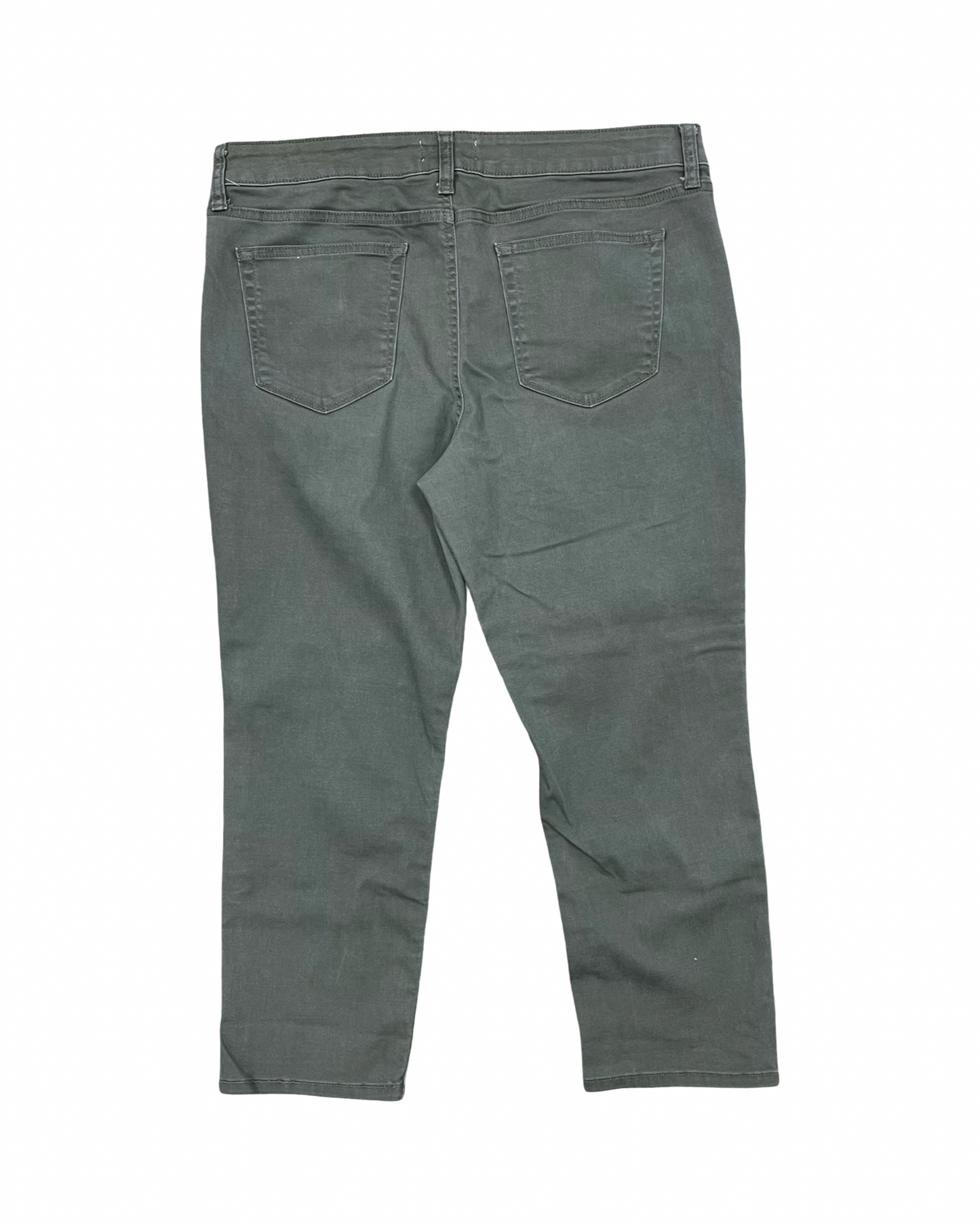 Jeans Cropped By Sonoma In Green Denim, Size:16
