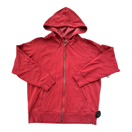 Sweatshirt Zipped Up Hoodie By Eddie Bauer In Red, Size:S