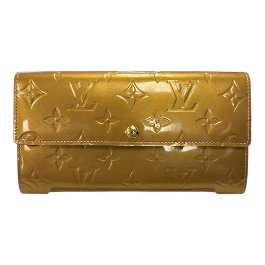 Wallet Luxury Designer By Louis Vuitton In Gold, Size:Medium