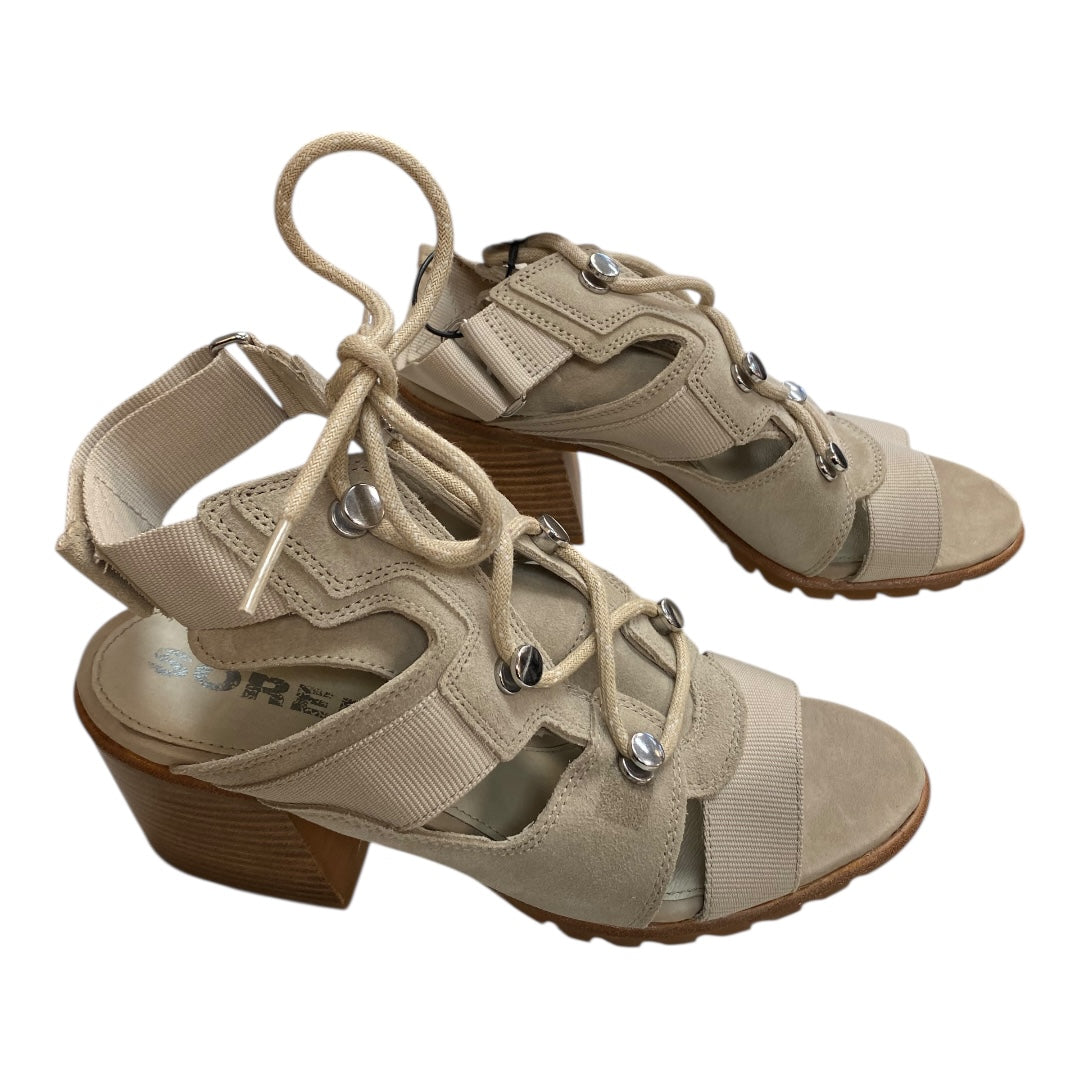 Sandals Designer By Sorel In Beige, Size:10