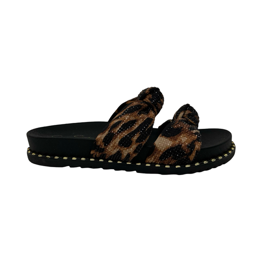 Sandals Flats By Jessica Simpson In Animal Print, Size:6