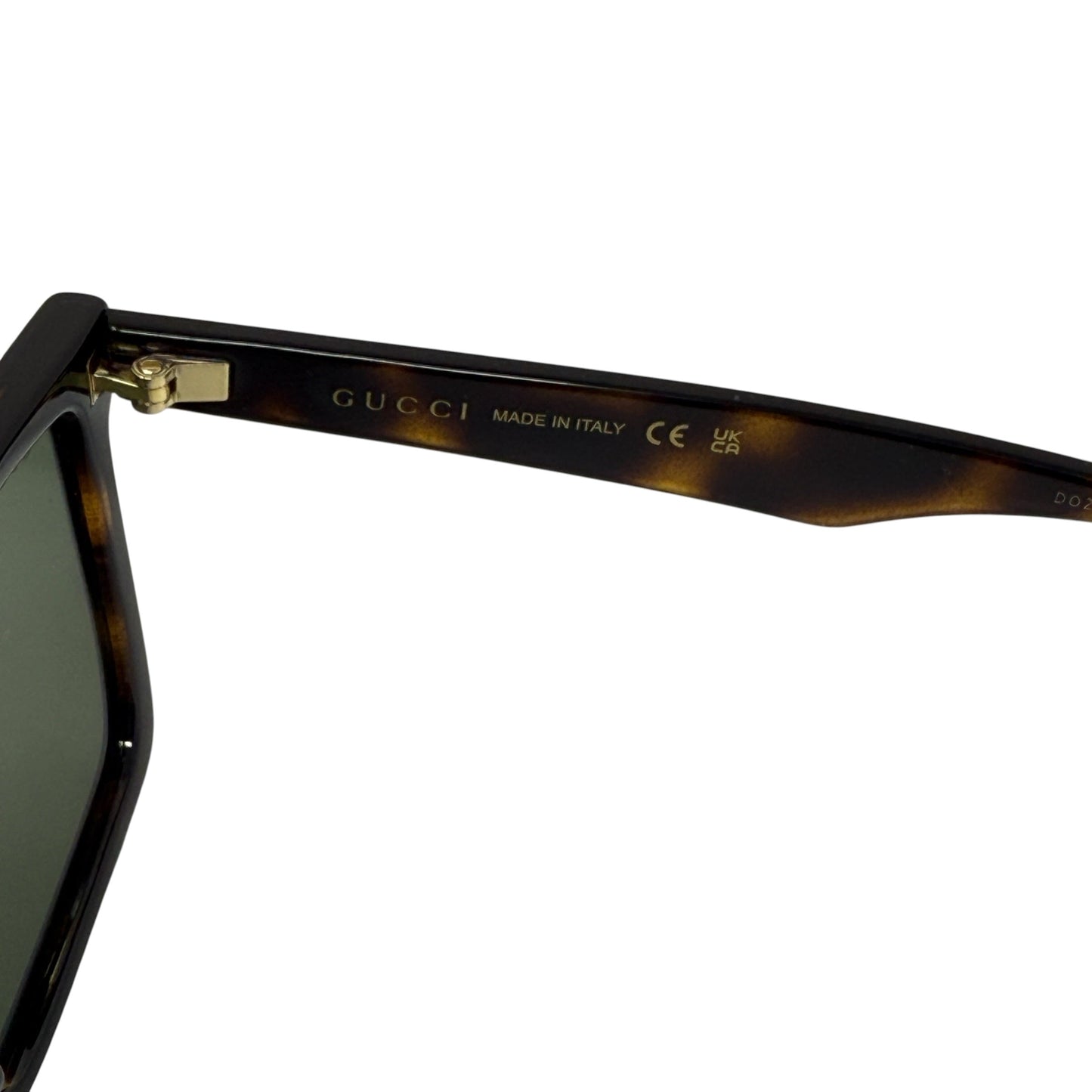 GG1540S-002 Havanna Square Men’s Sunglasses Luxury Designer By Gucci, Size: