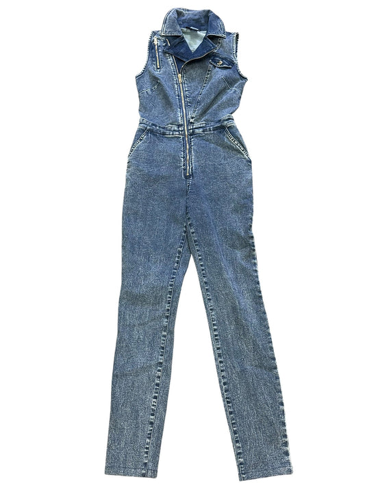 Jumpsuit By Venus In Blue Denim, Size:2