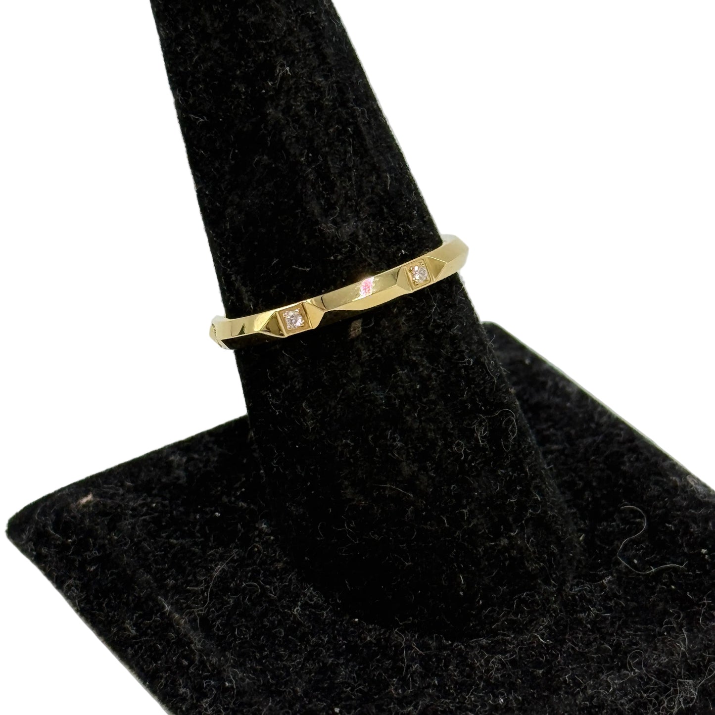Tiffany & Company True Band Diamond Luxury Ring In 18k Gold , Size: 9.5