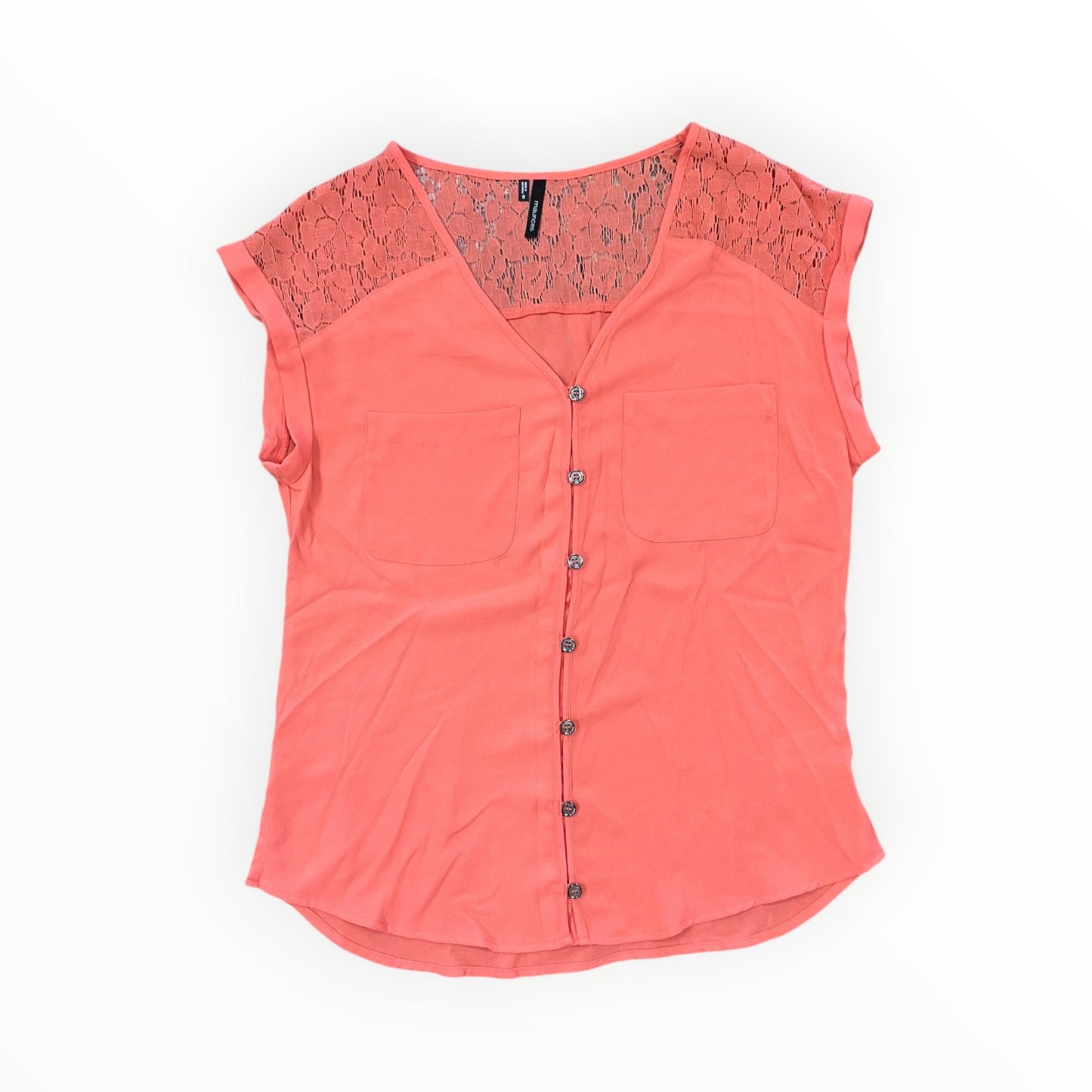 Blouse Ss By Maurices In Orange, Size:S