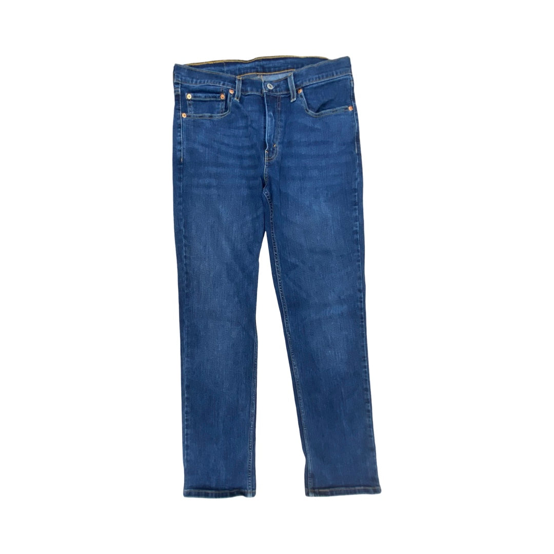Jeans Straight By Levis In Blue Denim, Size:14