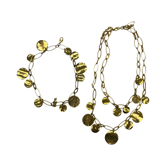 Necklace Set By Clothes Mentor In Gold, Size:02 Piece Set