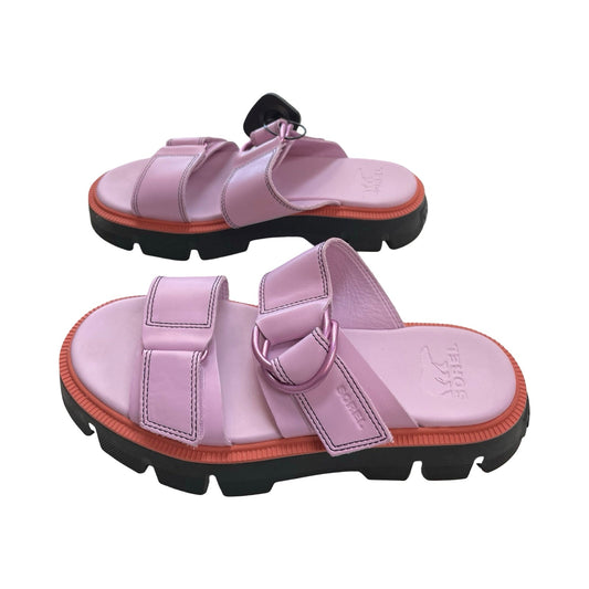 Sandals Designer By Sorel In Orange & Pink, Size:7