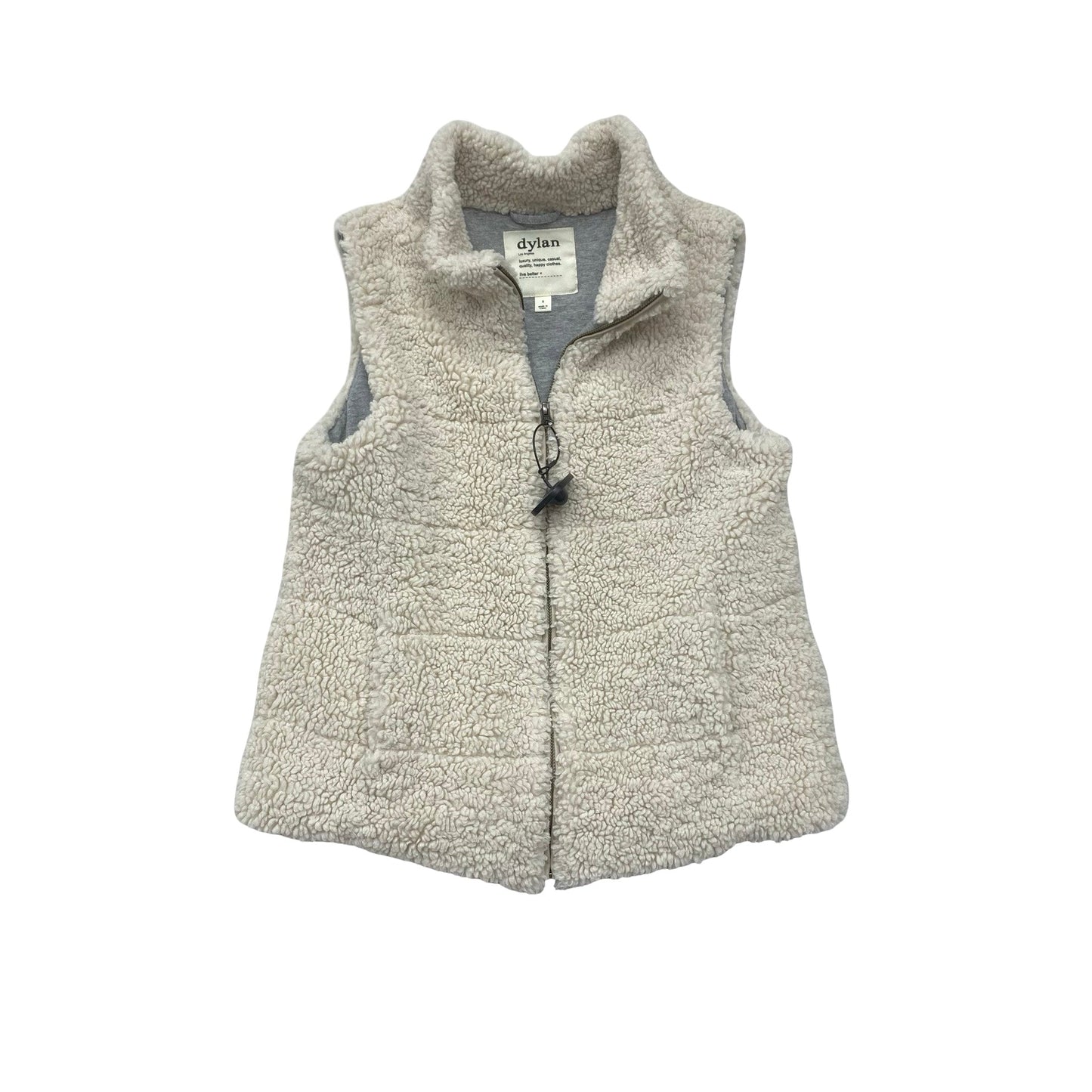 Vest Faux Fur & Sherpa By Dylan In Taupe, Size:S