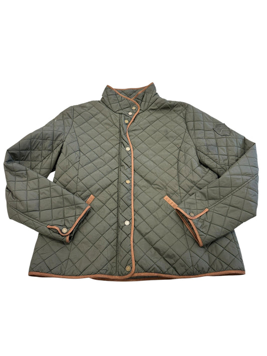Jacket Puffer & Quilted By Lauren By Ralph Lauren In Green, Size:L