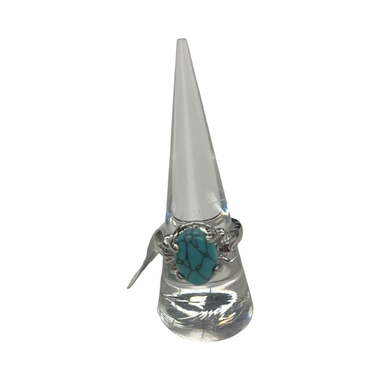 Ring Statement By Cme In Teal, Size:8.5