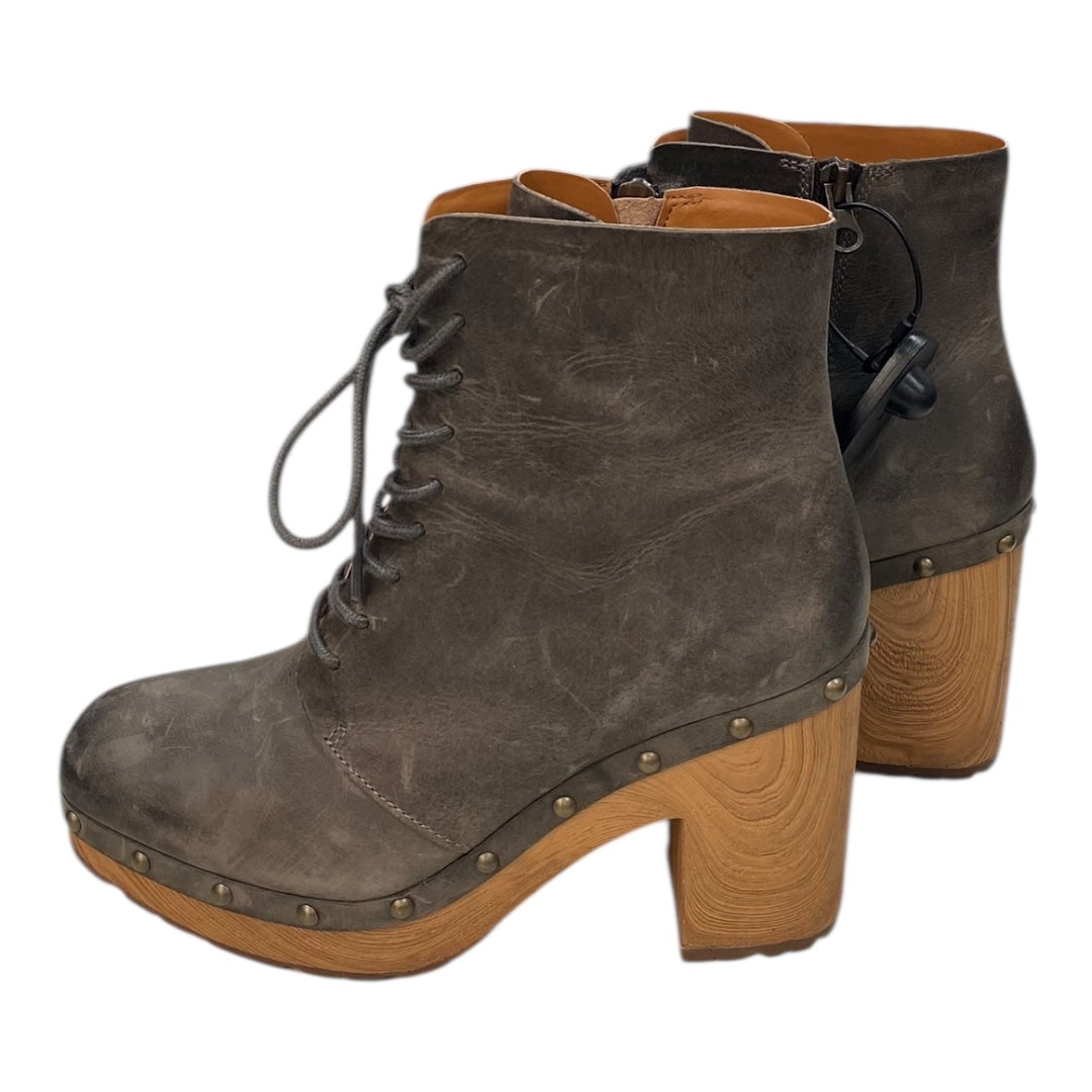 Boots Ankle Heels By Kork Ease In Grey, Size:8