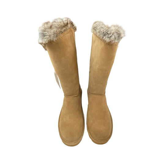 Boots Knee Flats By Bearpaw In Tan, Size:10