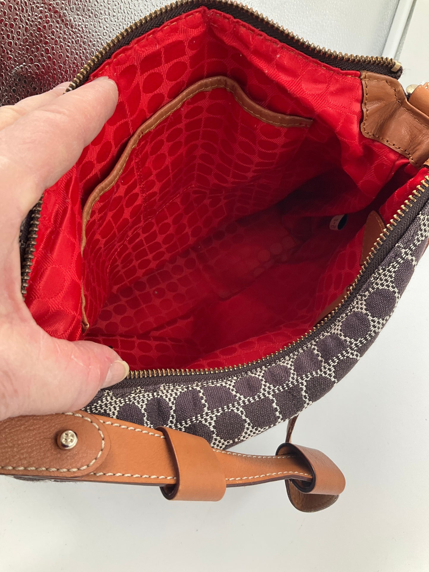 Handbag Designer By Kate Spade In Geometric Pattern, Size:Large